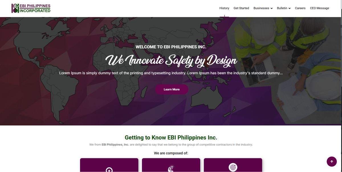 EBI Philippines Incorporated website